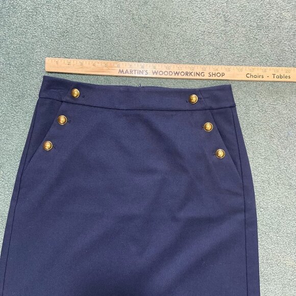 Loft Outlet Women's Admiral Pocket Navy Pencil Skirt Sailor Navy Size 8 - Picture 8 of 9